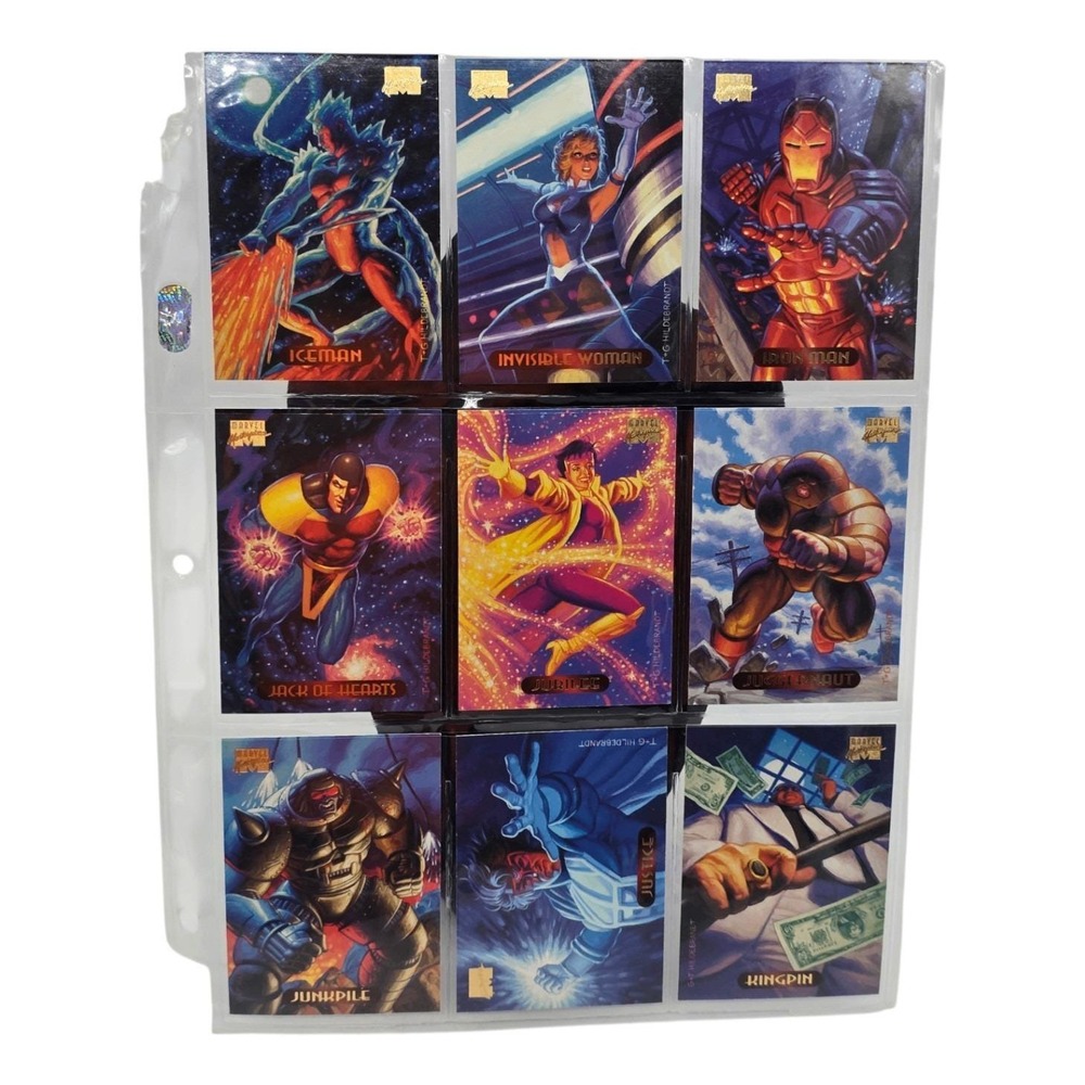 1994 Marvel Masterpieces 9 Card Lot Hildebrandt Fleer Jubilee Iron Man